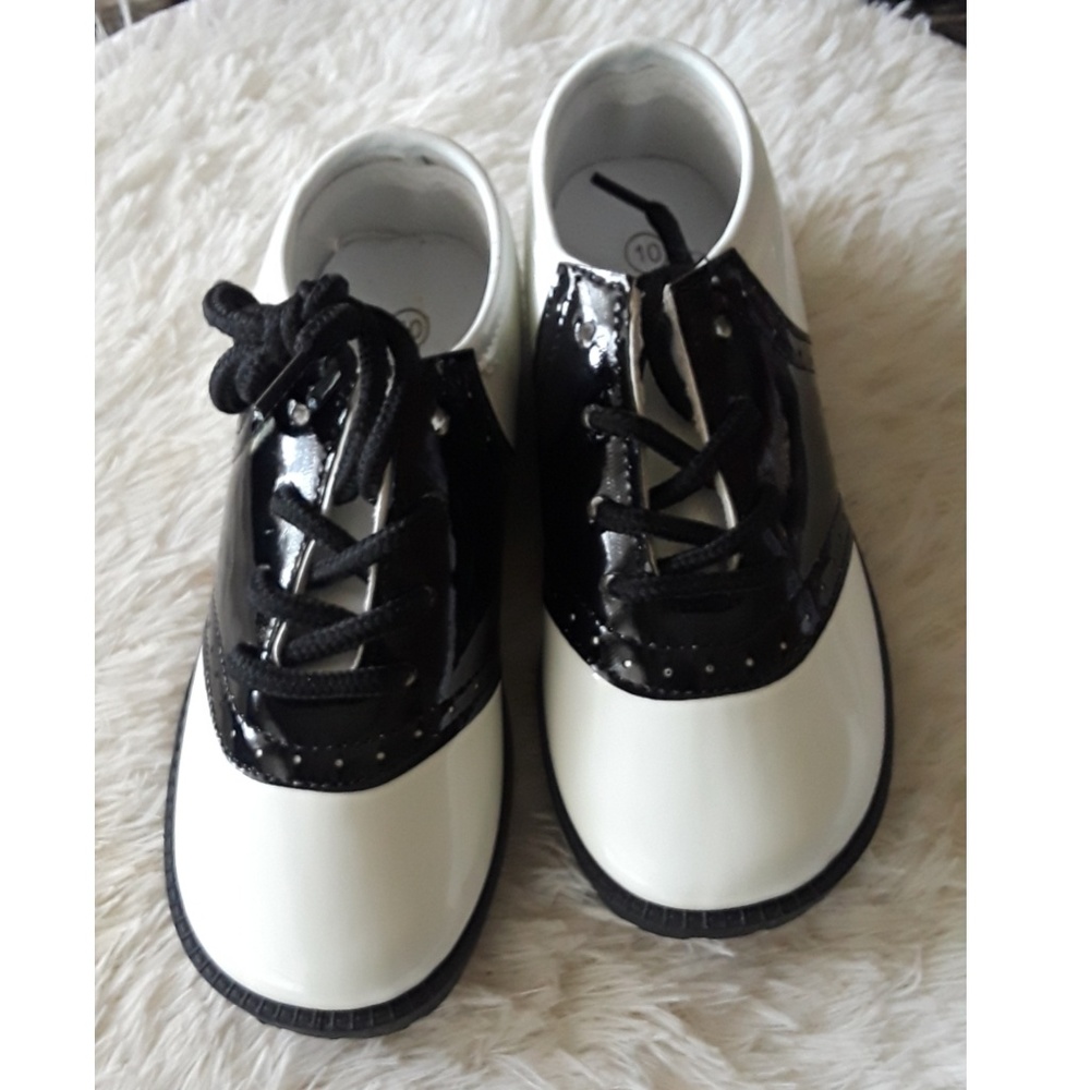 BLACK AND WHITE Saddle Shoes vintage style - Picture 7 of 8